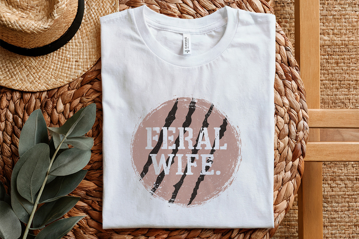 Feral Wife Typography Design PNG, an Illustration by SharpMarketplace (Photo 5 of 9)