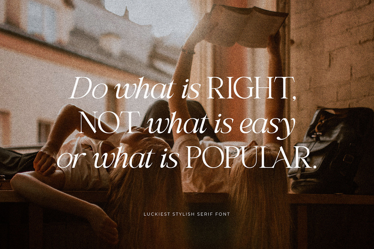 Luckiest | Stylish Serif Font, a Serif Font by Krismagraph (Photo 8 of 16)