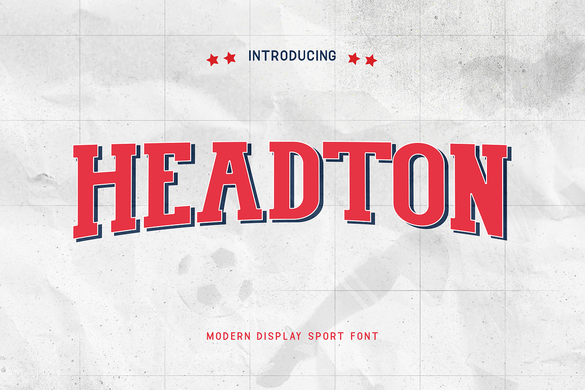 Headton - Modern Display Sport Font, a Serif Font by overlaytemplates (Photo 1 of 5)