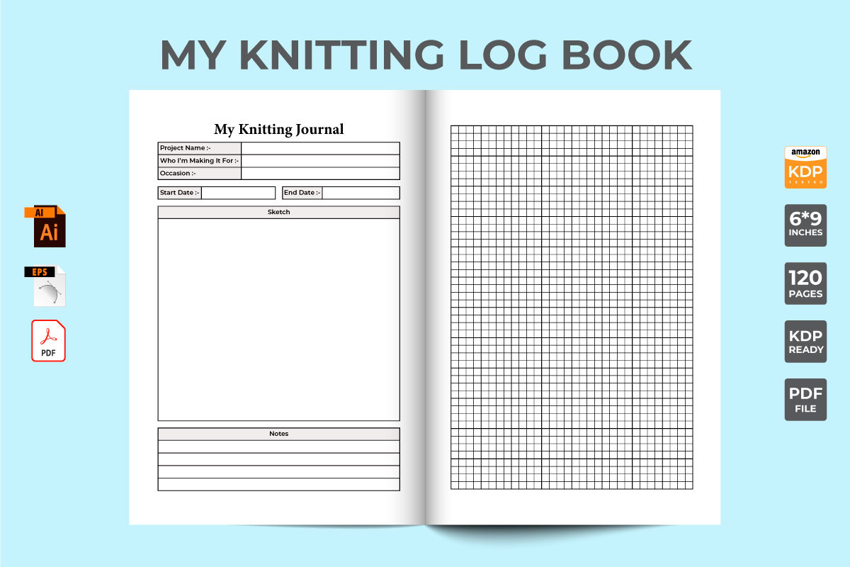 Knitting Info Notebook KDP Interior