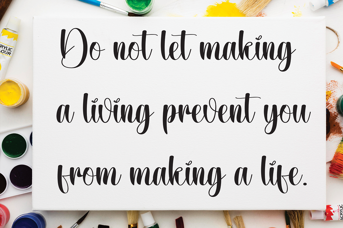 Bright | Script Font, a Handwritten Font by Scratchones (Photo 5 of 9)
