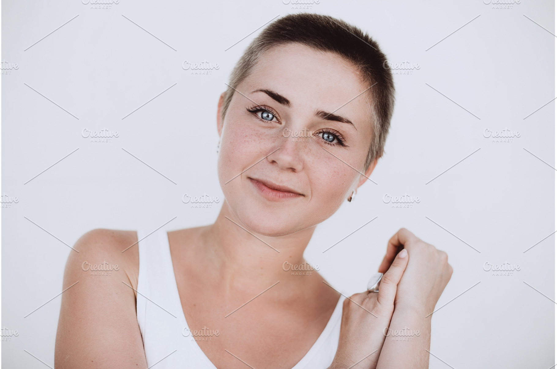 Woman with buzz cut hairstyle, a Beauty & Fashion Photo by Anna Efetova