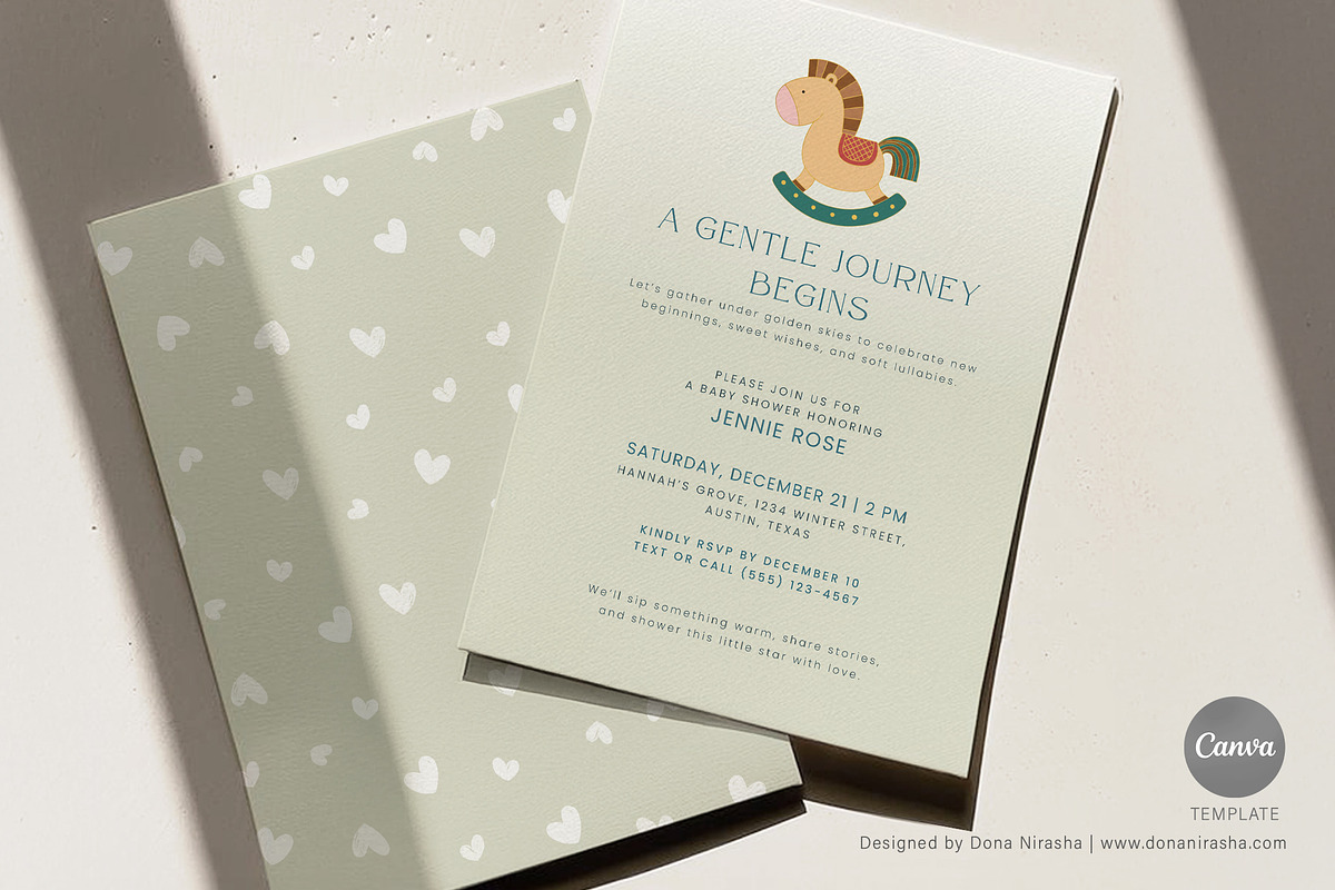 Baby Shower Invitation Template preview 3