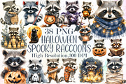 Halloween Spooky Raccoons Clipart, an Illustration by Sublimation Artist (Thumbnail 1 of 6)