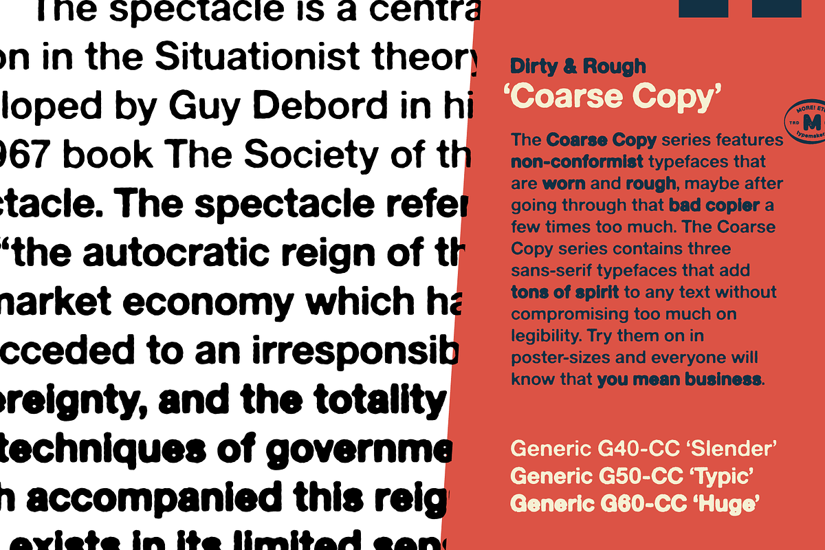 Generic Typeface Collection, a Sans Serif Font by More Etc. Studios (Photo 17 of 20)