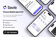 Savie - Finance Mobile App UI Kit, an UI Kit Template by restiyathena (Thumbnail 1 of 6)