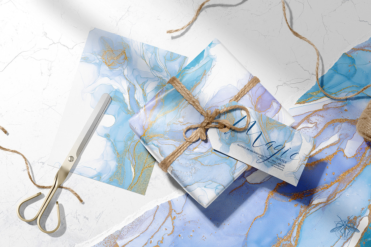 MAGIC WINTER | Ink backgrounds set, a Decorative Illustration by Tanya Vollar (Photo 10 of 12)