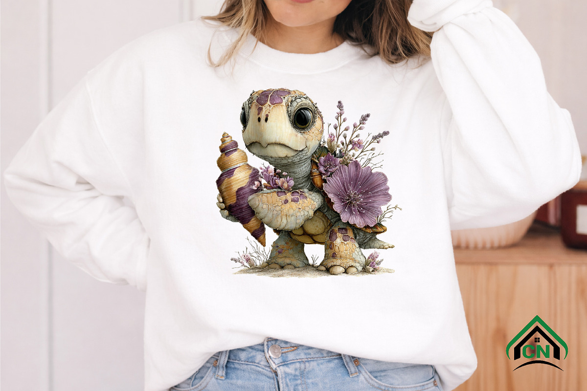 Summer Sea Turtle Clipart, an Illustration by Craft Nest (Photo 8 of 12)
