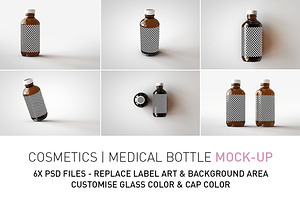 Cosmetics Medical Bottle Mock-Up