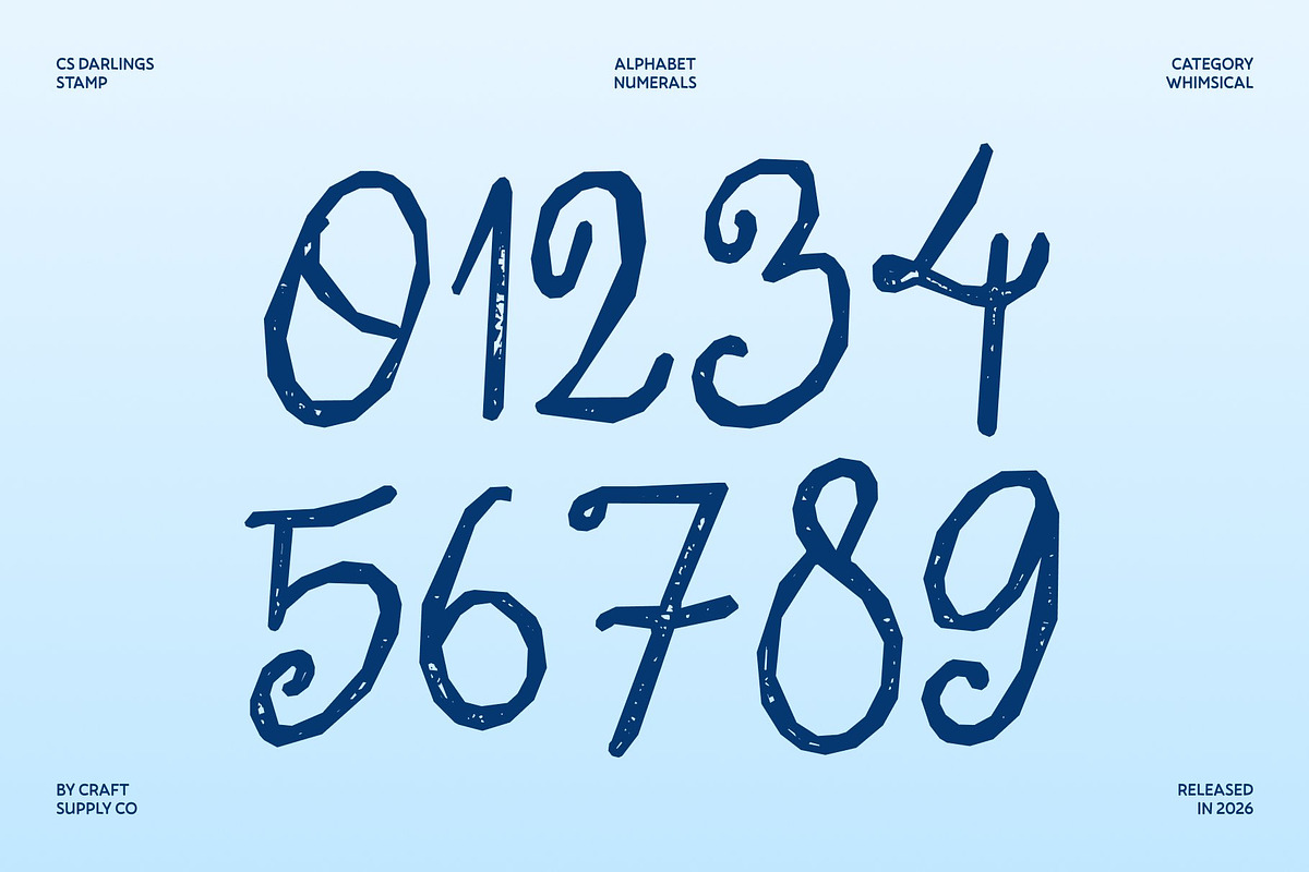 CS Darlings Stamp, a Handwritten Font by Craft Supply Co. (Photo 5 of 8)