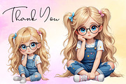 Quirky Cute Little Girl Clipart Png, an Illustration by RobertsArt (Thumbnail 5 of 5)