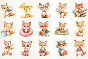 Cute Summer Baby Fox Clipart, an Illustration by Rose Art (Thumbnail 2 of 4)