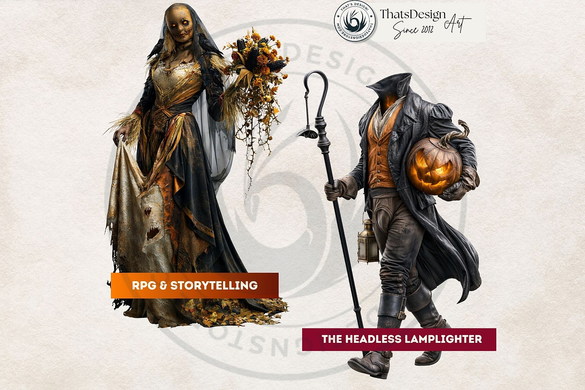 Hallowmere Halloween RPG characters, a Seasonal Illustration by ThatsDesignArt (Photo 4 of 17)