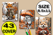 Autumn Animals Coloring Pages, an Illustration by Design Home (Thumbnail 2 of 7)