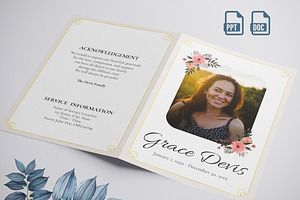 funeral program printing template