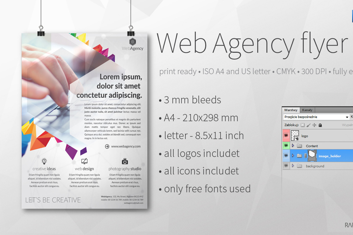 Web Agency flyer, a Flyer Template by buttonpl (Photo 1 of 3)