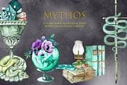 Watercolor Mythos Clipart Set, an Animal Illustration by ArtCreationsDesign (Thumbnail 5 of 9)