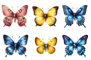 Vintage Butterflies Clip Art, an Illustration by CreationArt (Thumbnail 2 of 7)