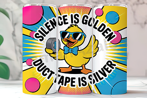 Golden Duck Quote 20oz Tumbler, an Arts & Entertainment Photo by LamanAzalea