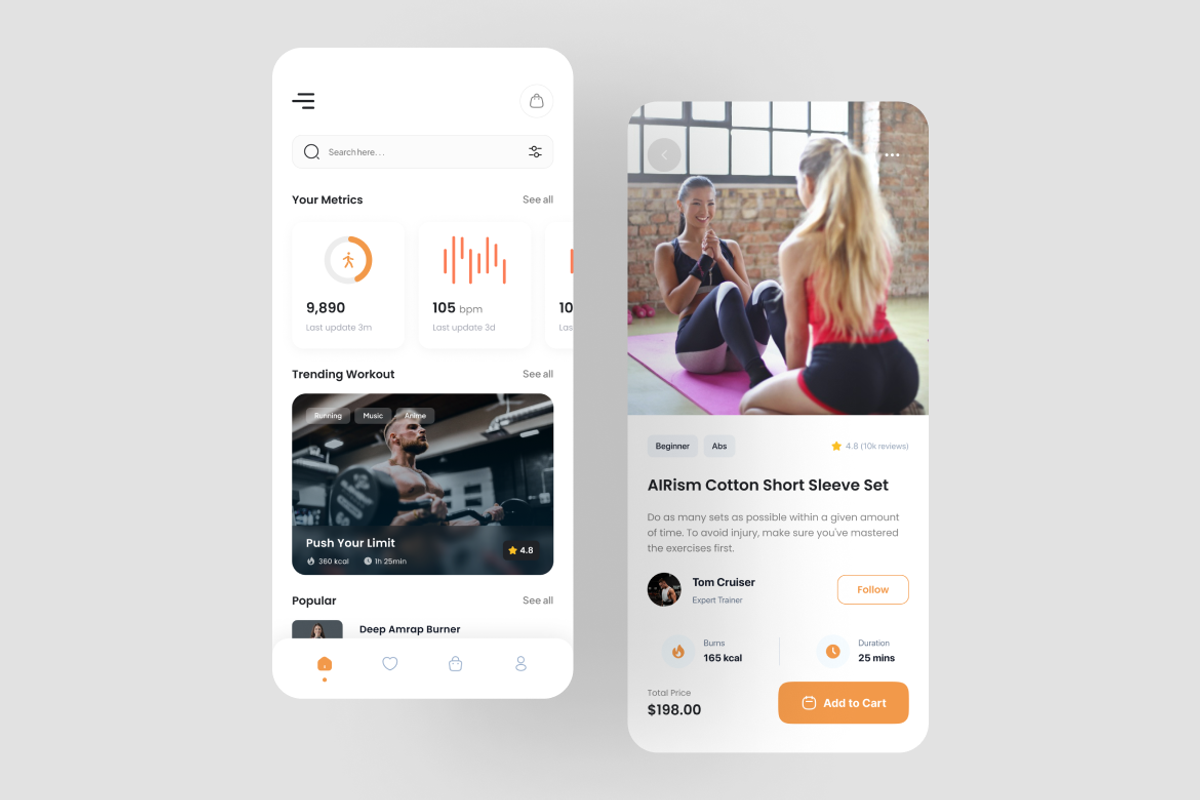 High Fit - Fitness App UI Kit, an UI Kit Template by iDoodle Studio (Photo 4 of 4)