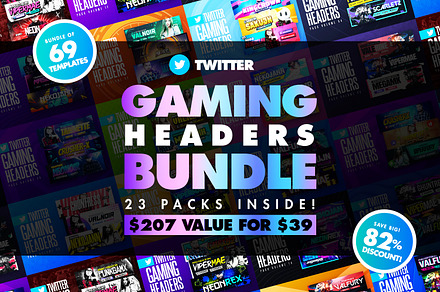 Gaming Twitter Headers Bundle