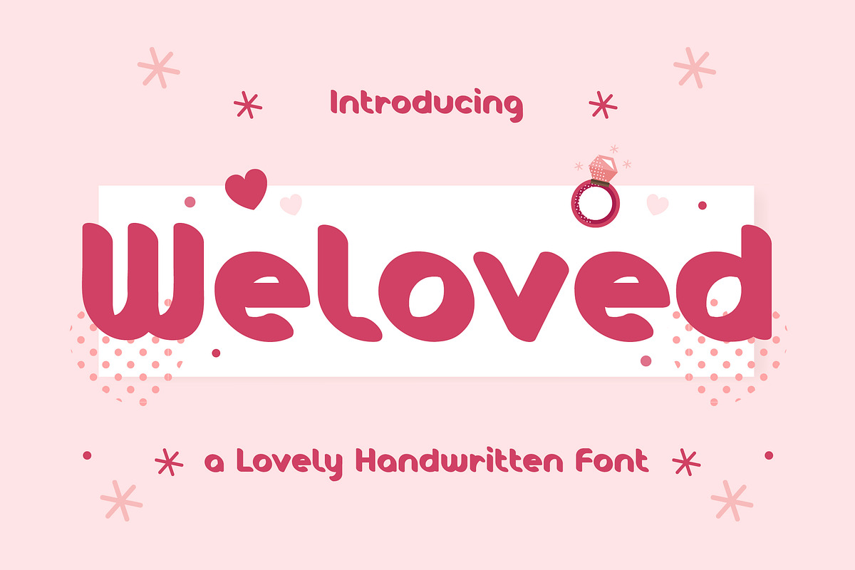 Weloved - Lovely Handwritten Font, a Handwritten Font by Typefactoryco (Photo 1 of 8)
