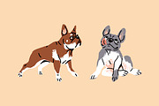 French bulldogs set + sticker pack, an Animal Illustration by PaperTrident (Thumbnail 5 of 11)