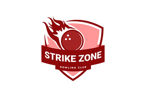 fire bowling ball logo emblem vector, a Branding & Logo Template by Pyruos ID