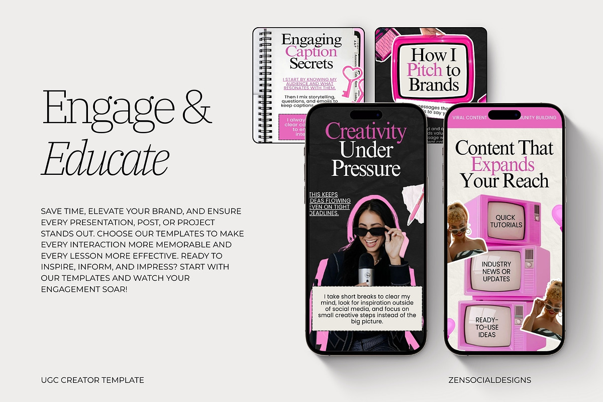 Pink UGC Creator Instagram Template preview 8