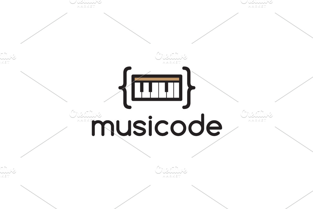 Music Code Logo, a Branding & Logo Template by Sahade Studio