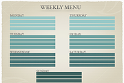 Weekly Meal Planner, a Card Template by Naltik (Thumbnail 2 of 2)