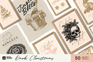 50 Dark Christmas Poster Templates