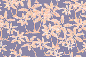 Seamless Tropical Palms Pattern