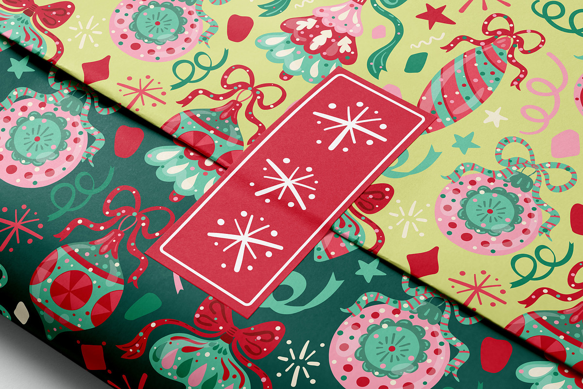 Christmas ornaments confetti pattern, a Pattern Graphic by Carpet Tapete Pretzel (Photo 7 of 11)