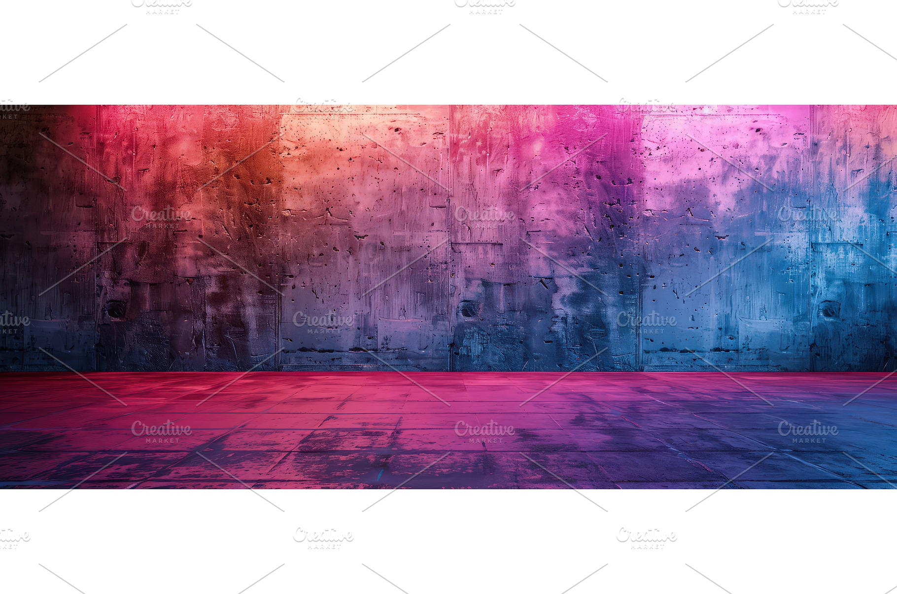 Grunge painted wall with neon, an Arts & Entertainment Photo by piter.goskov