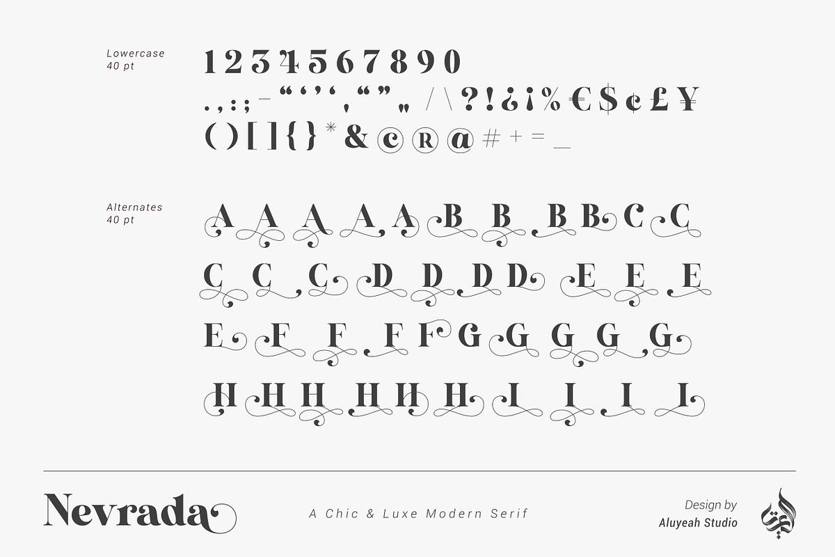Nevrada Modern Display Font, a Font by Aluyeah Studio (Photo 10 of 12)