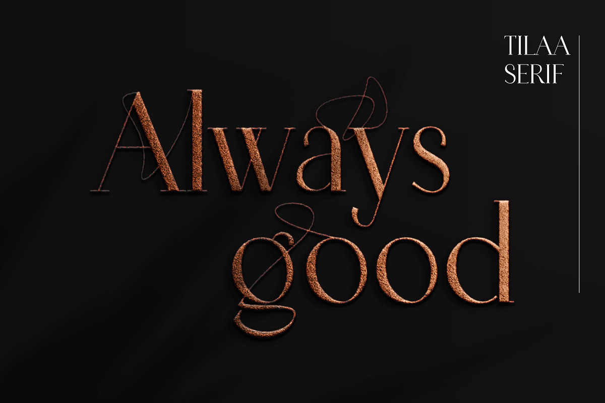 Tilaa Serif -Ligature Typeface, a Serif Font by Ryul Davidson (Photo 2 of 13)