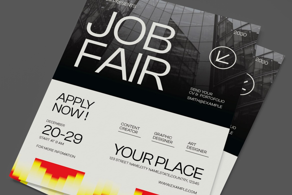 Job Fair Flyer, a Flyer Template by graphicook (Photo 2 of 3)