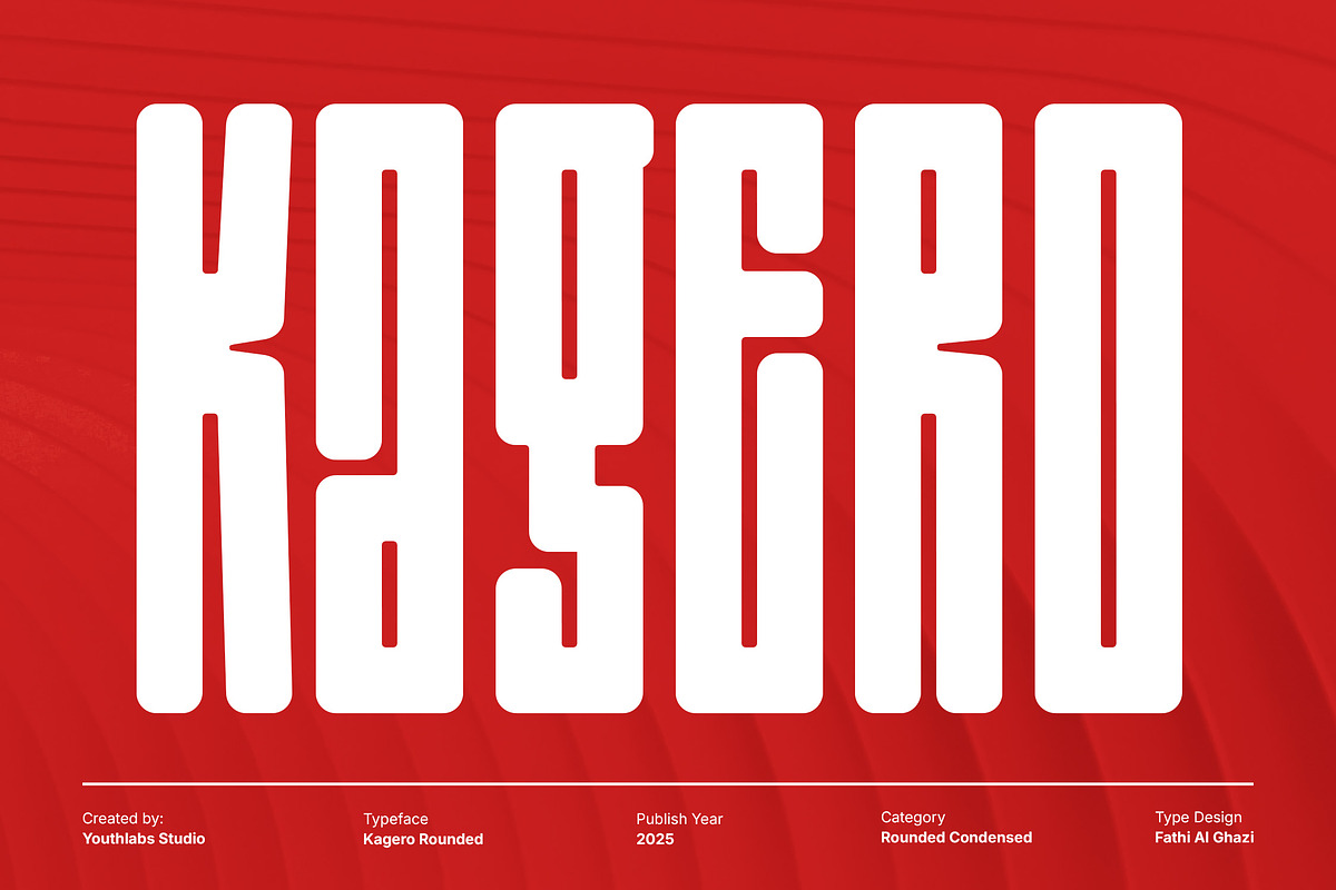 Kagero Rounded – Condensed Display, a Sans Serif Font by Youthlabs Studio (Photo 1 of 12)