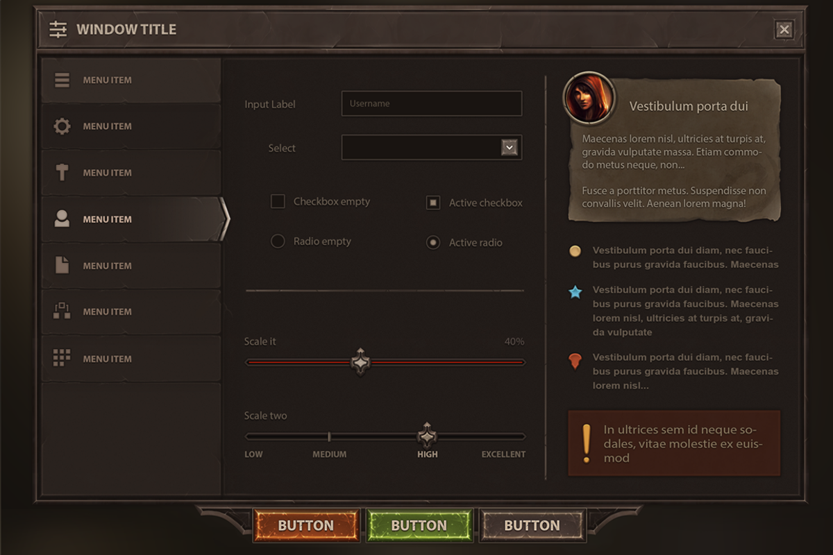 Burnblade UI, a Graphic by EvilSystem (Photo 4 of 11)