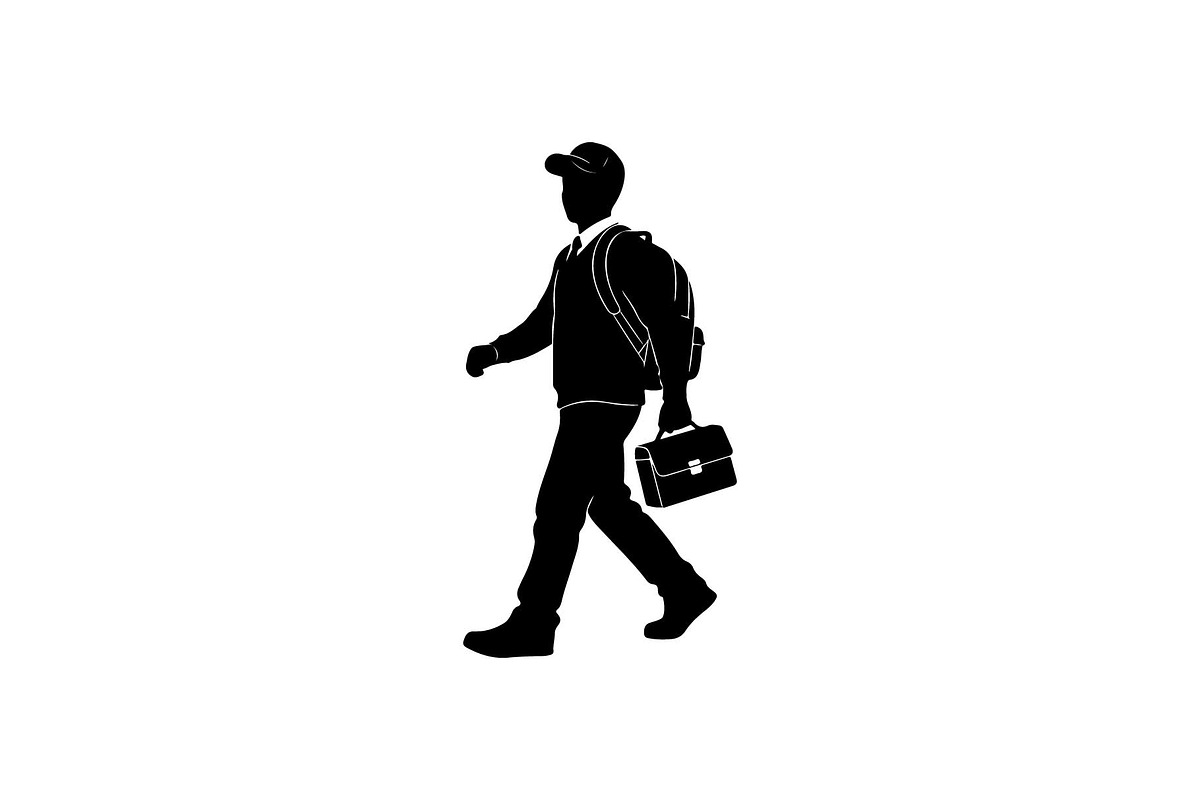School Student Silhouette Icons, an Object Graphic by yasushie (Photo 3 of 7)