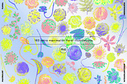 80s Floral Clipart + Bonus, an Object Illustration by angelainthefields (Thumbnail 7 of 12)