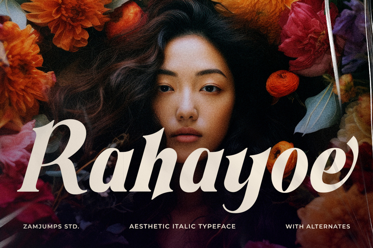 Rahayoe - Aesthetic Italic Typeface, a Serif Font by zamjumps (Photo 1 of 10)