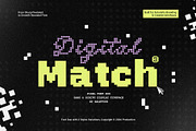 Digital Match - Pixel Font Duo, a Sans Serif Font by Bale Type (Thumbnail 1 of 9)