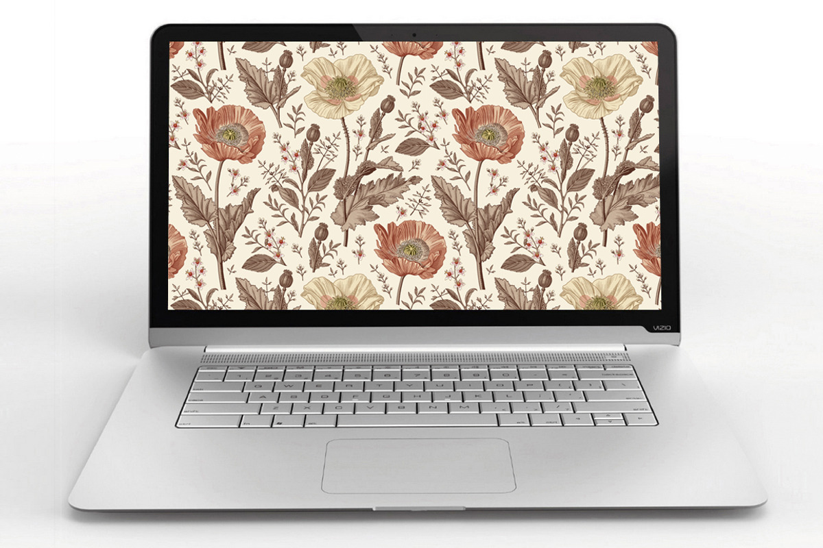 Seamless Set Flowers Poppy Poppies, a Pattern Graphic by Vintage (Photo 11 of 11)