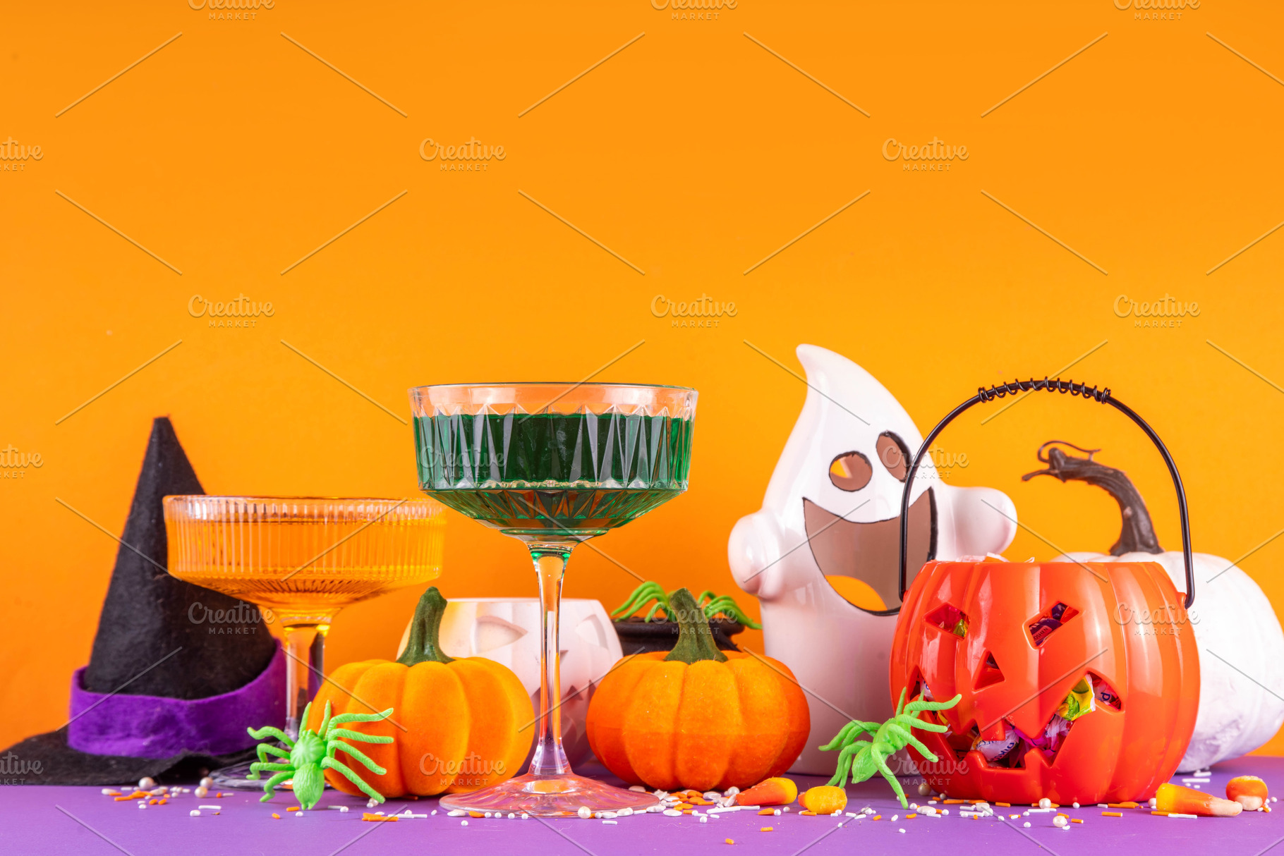 High colored bright Halloween greeting card background, Hallowee, a Holiday Photo by Rimma