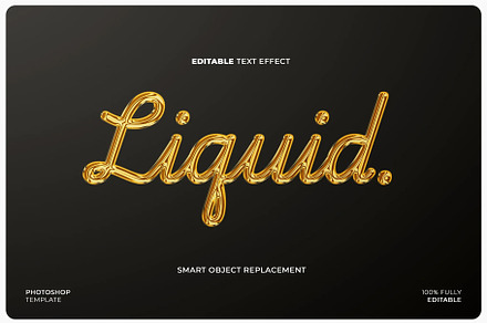 Gold Liquid Text Effect, a Texture Graphic by vectorstockstudi0