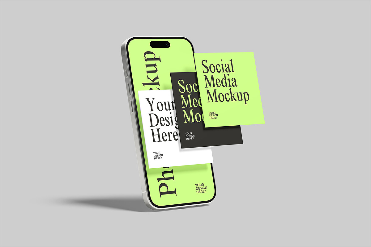Social Media Post Mockup, a Device Mockup by Graphiculon (Photo 2 of 11)