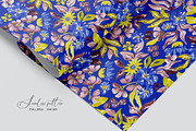 Blue, Yellow, Plum floral pattern, a Pattern Graphic by SirenaArt (Thumbnail 9 of 16)