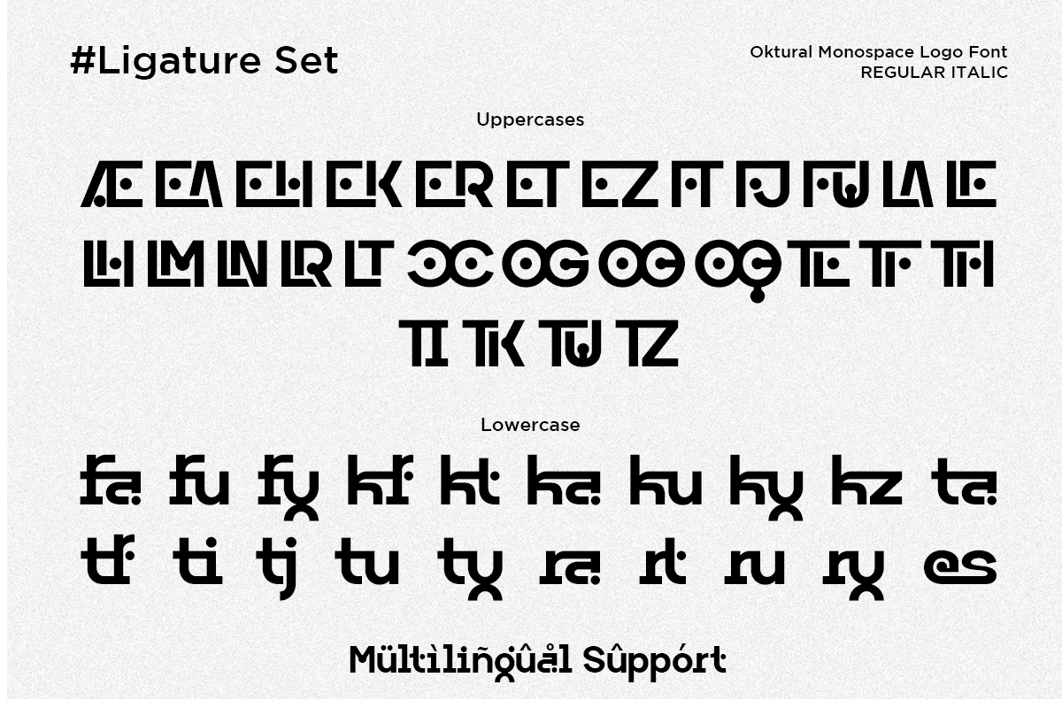 Oktural - Monospace Logo Font, a Sans Serif Font by Say Studio (Photo 12 of 12)